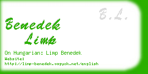 benedek limp business card